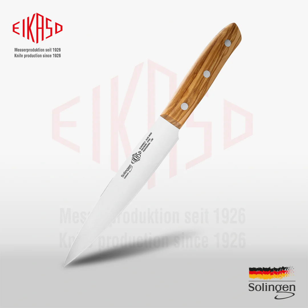 EIKASO SOLINGEN - ŞARKÜTERİ BIÇAK 18 CM / 31 CM G-LINE ZEYTİN AĞACI SAPLI