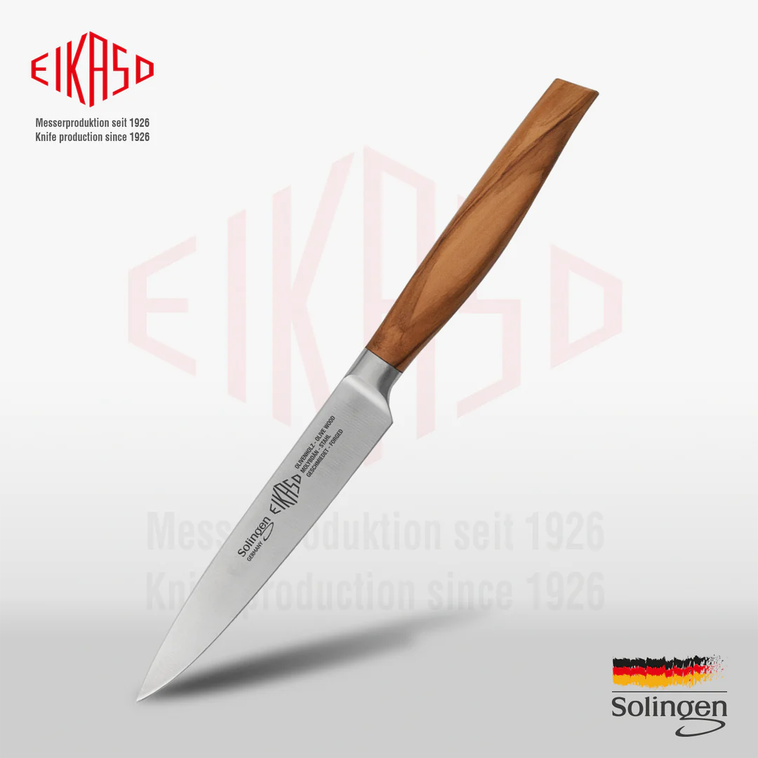 EIKASO SOLINGEN - MUTFAK BIÇAK 12 CM / 24 CM G-LINE ZEYTİN AĞACI SAPLI