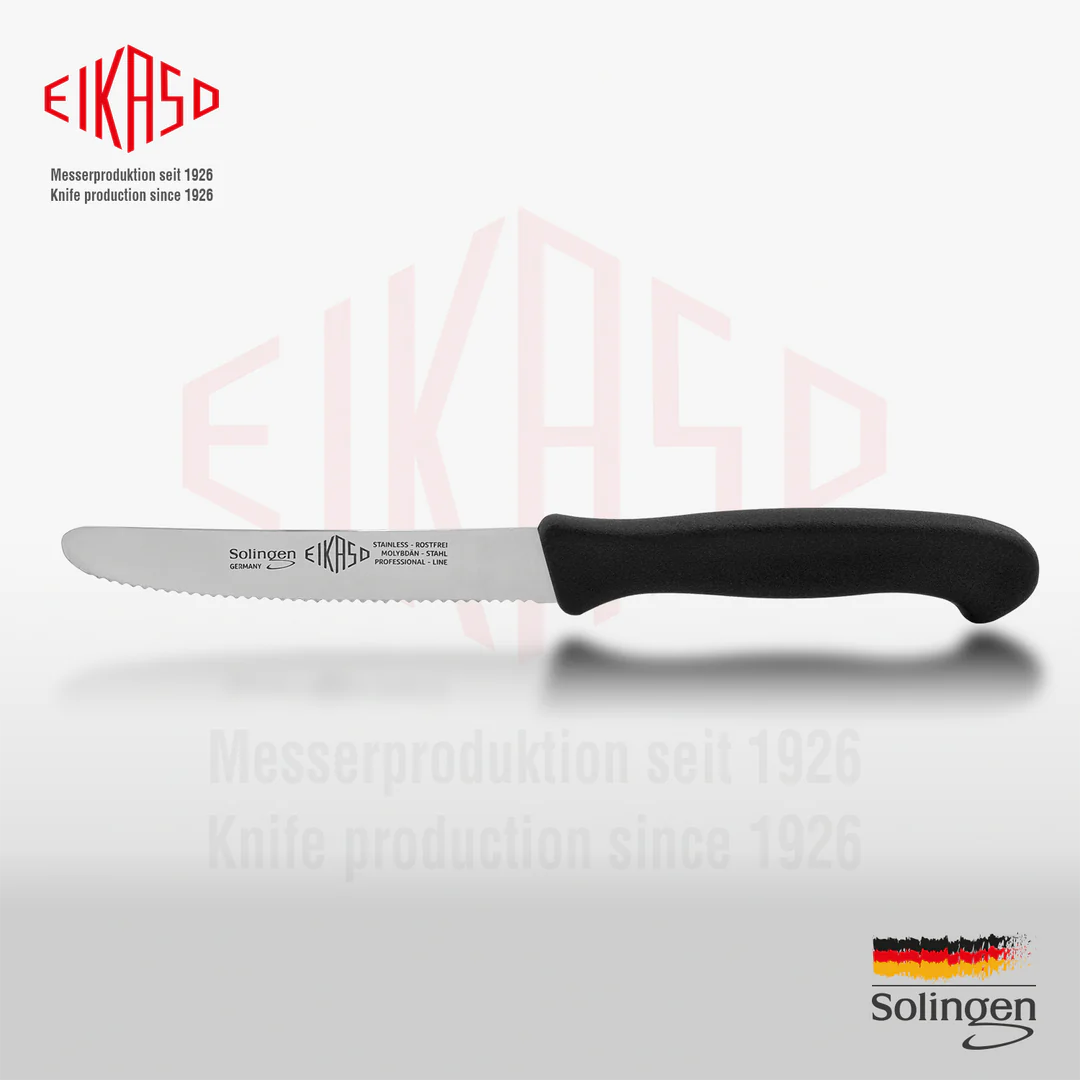 EIKASO SOLINGEN - LAZERLİ KAHVALTI BIÇAK 11 CM / 22 CM SİYAH