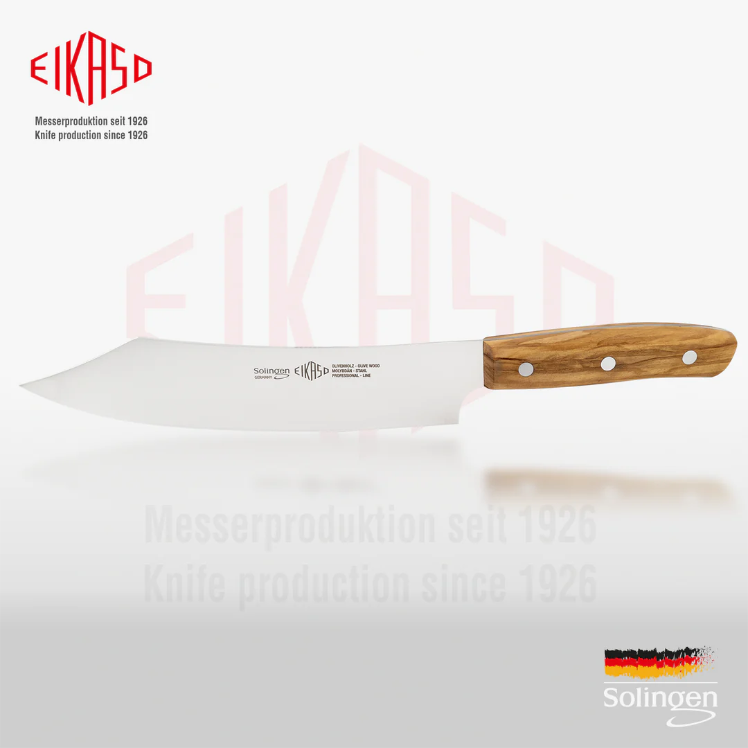 EIKASO SOLINGEN - ŞEF BIÇAK 21 CM / 33 CM G-LINE ZEYTİN AĞACI SAPLI