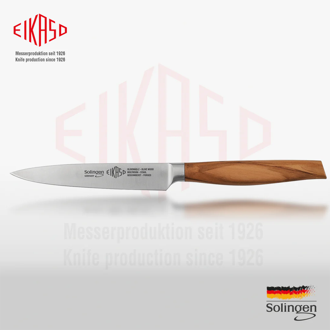 EIKASO SOLINGEN - MUTFAK BIÇAK 12 CM / 24 CM G-LINE ZEYTİN AĞACI SAPLI
