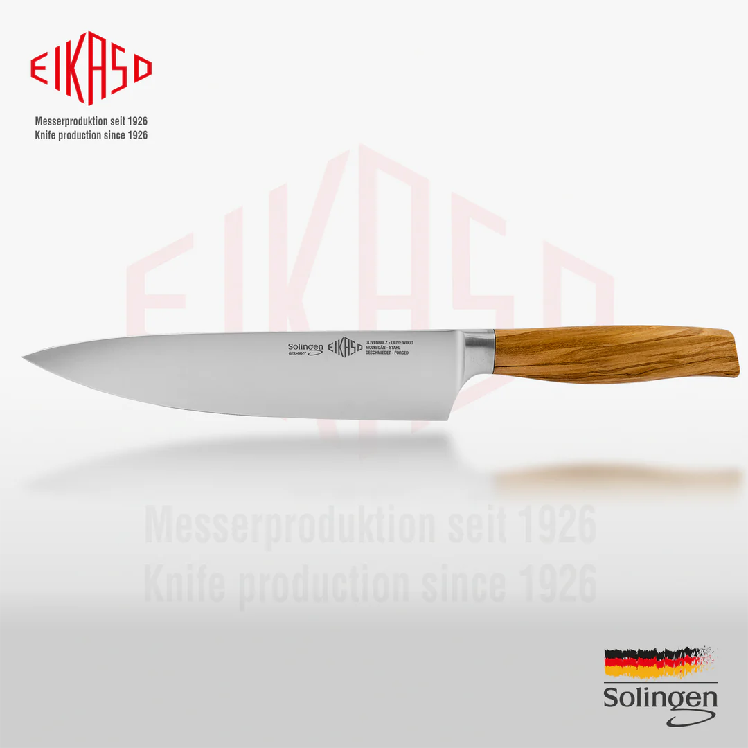 EIKASO SOLINGEN - ŞEF BIÇAK 16 CM / 28 CM G-LINE ZEYTİN AĞACI SAPLI